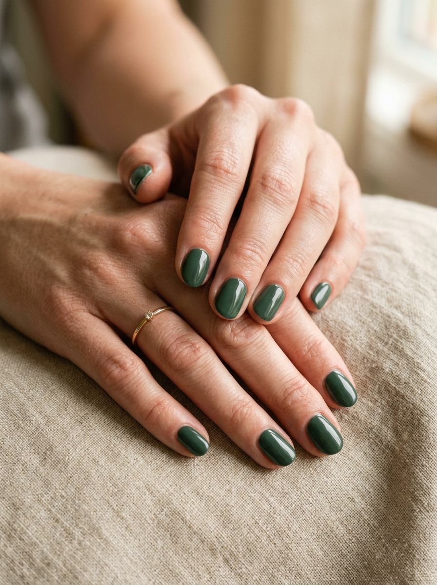 Forest Green Nails